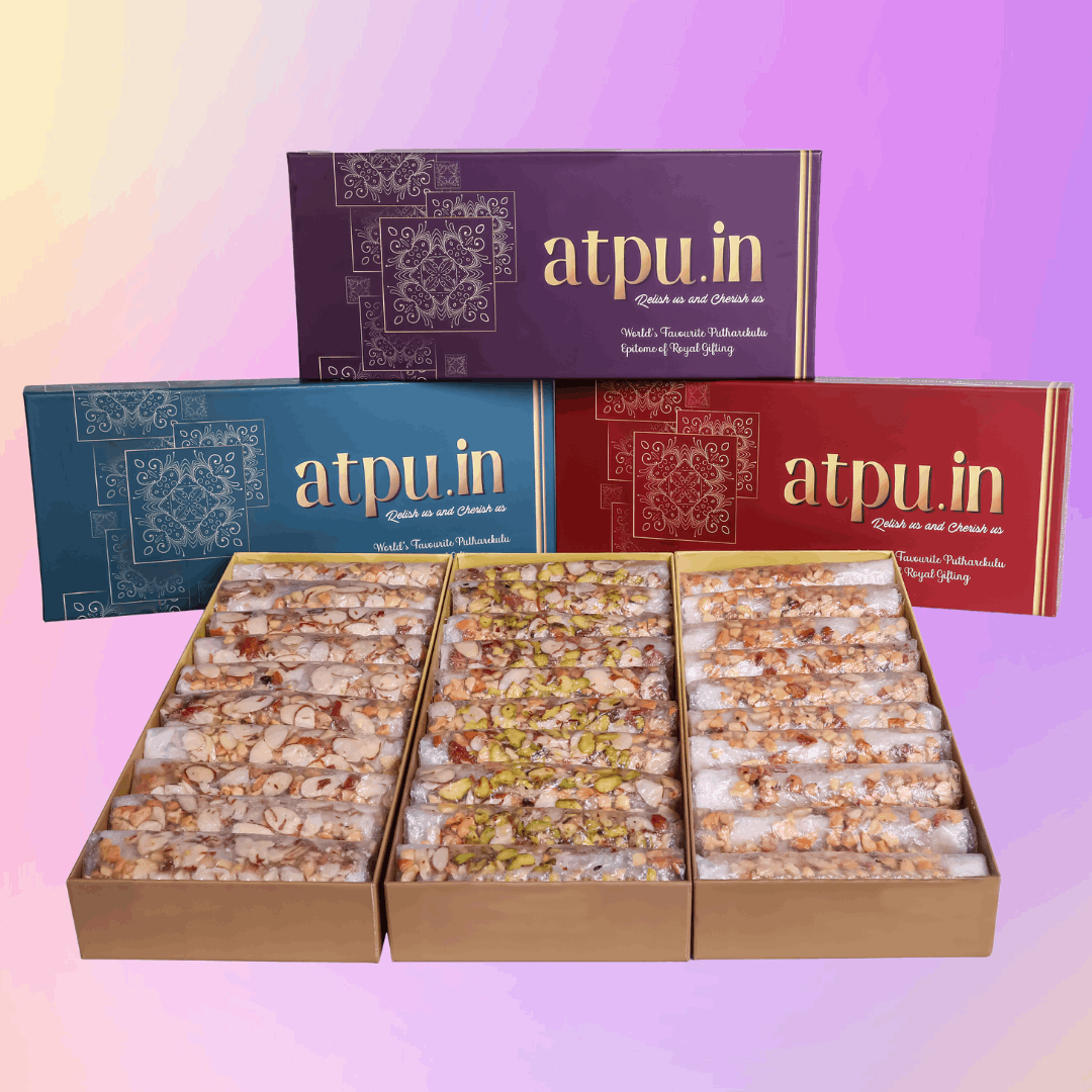 ATPU Delightful Combos [30 Pcs] Atreyapuram Putharekulu - Buy Online Original Putharekulu Made In Atreyapuram