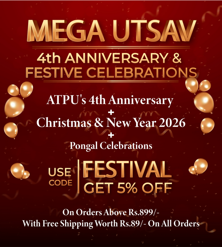 Promotional poster for Mega Utsav with festive celebrations and discount offer.