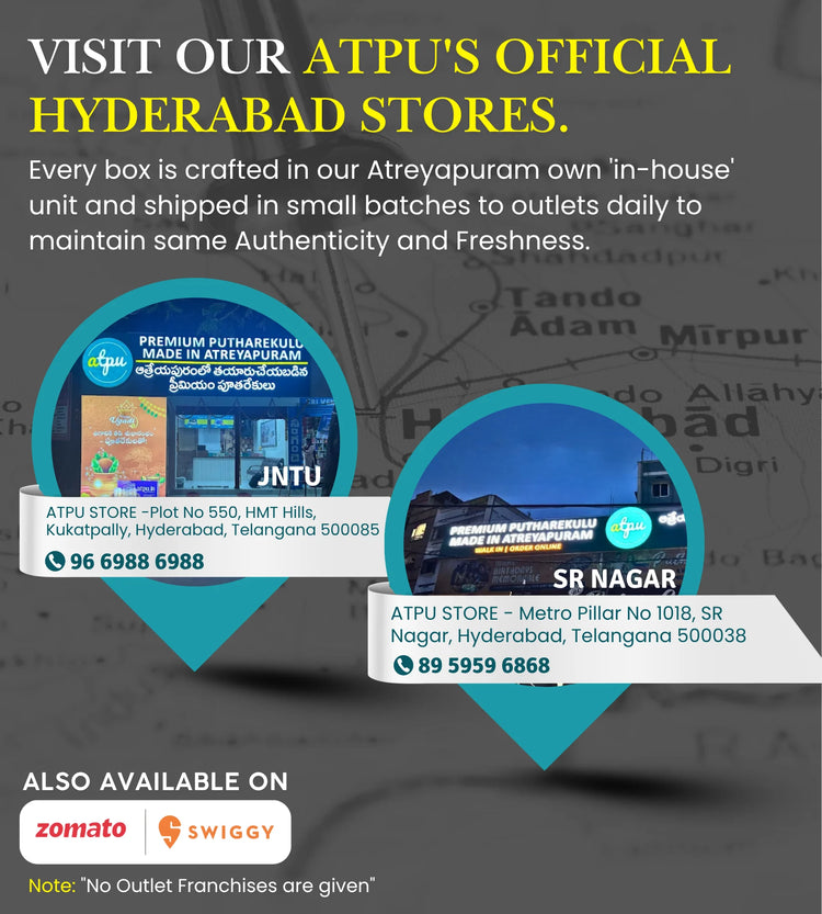 ATPU's official Hyderabad stores with store locations and contact information.